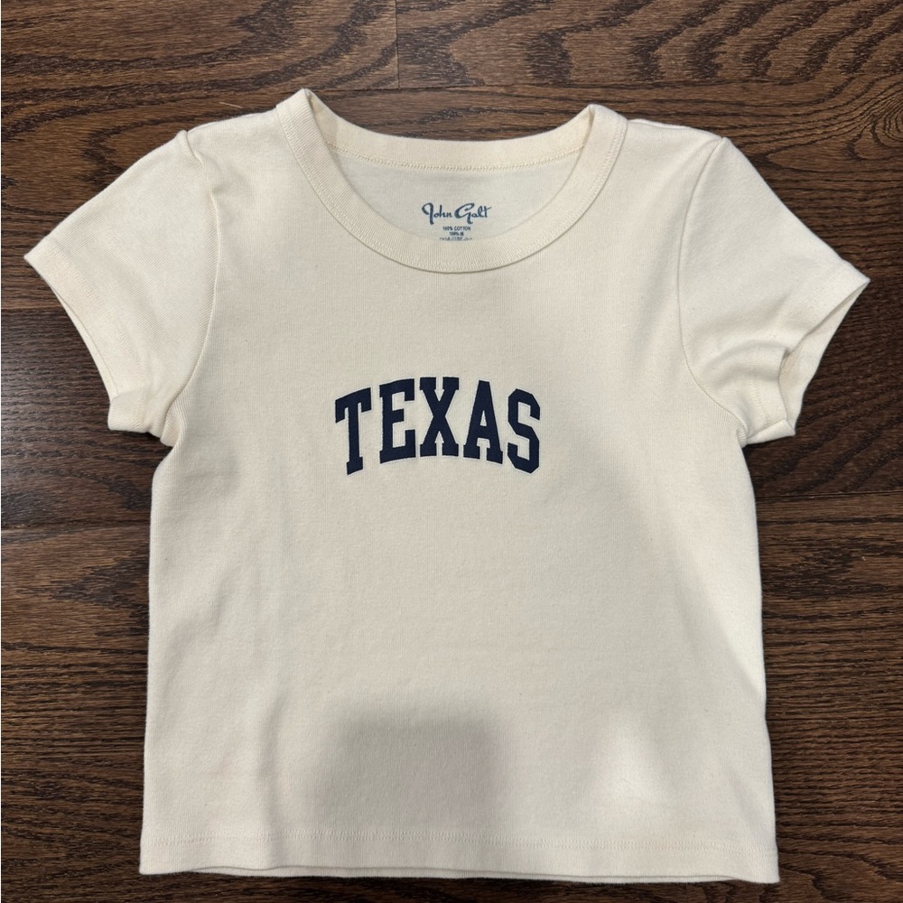 Brandy Melville Cream Short Sleeve Tee
